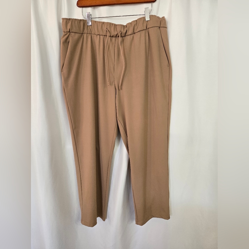 Hilary Radley Tan Pull On Drawstring Waist Comfy Pant Size XL